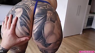 BIG TIT Thick Big ASS Step MOM Titty and Pussy Fucking Hard While Wearing SEXY Blue Lingerie Then Takes TEENS Massive CUM Shot - Melody Radford